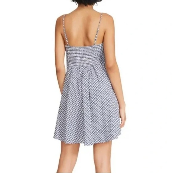 Betsey Johnson Blue and White gingham Mini Dress size S EUC - Picture 2 of 12